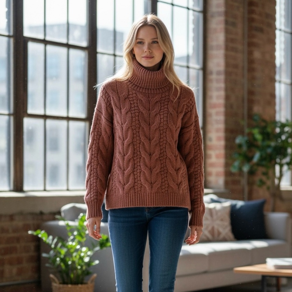 18 Woven Heart Sweater